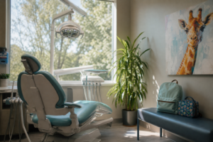 Kid-friendly dental exam room ready for a back-to-school checkup in Pickering