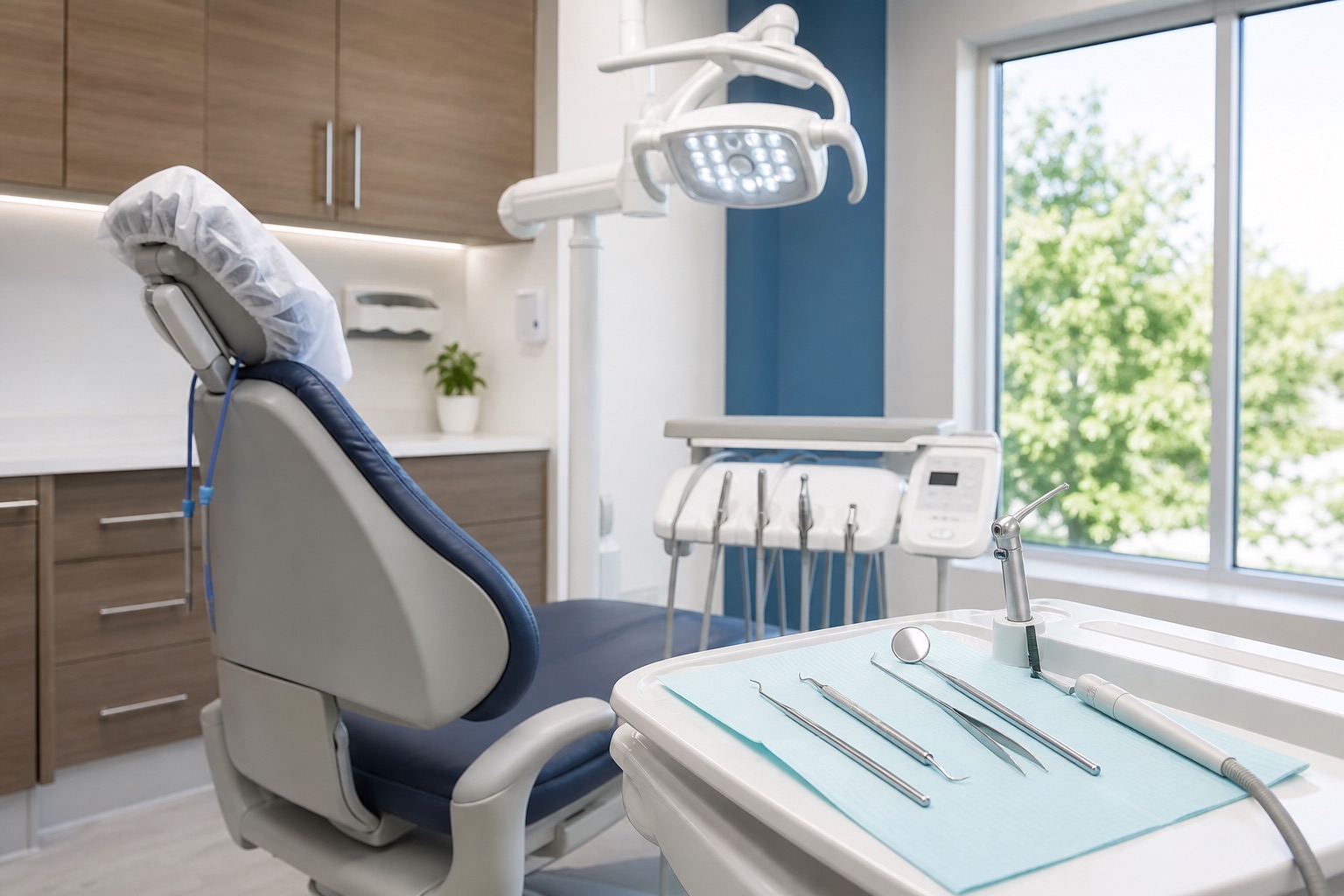 Dental operatory prepared for a gum health evaluation