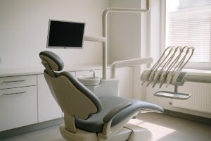 Bright modern dental operatory prepared for a cosmetic dentistry consultation